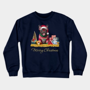 Merry Christmas French Bulldog Crewneck Sweatshirt